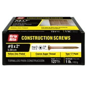 Grip-Rite #8 X 2 in. Star Drive Gold Construction Wood Screw 1lb.