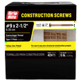 thumbnail image 1 of Grip-Rite #9 x 2 - 1/2 in. Star Drive Gold Construction Screw 5lb., 1 of 4