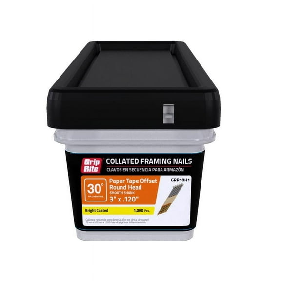 Grip-Rite GRP10H1 Clipped Head Framing Nail, 3"