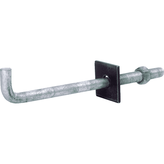 Grip-Rite Galvanized Anchor Bolt With Square Washer - Pack of 2
