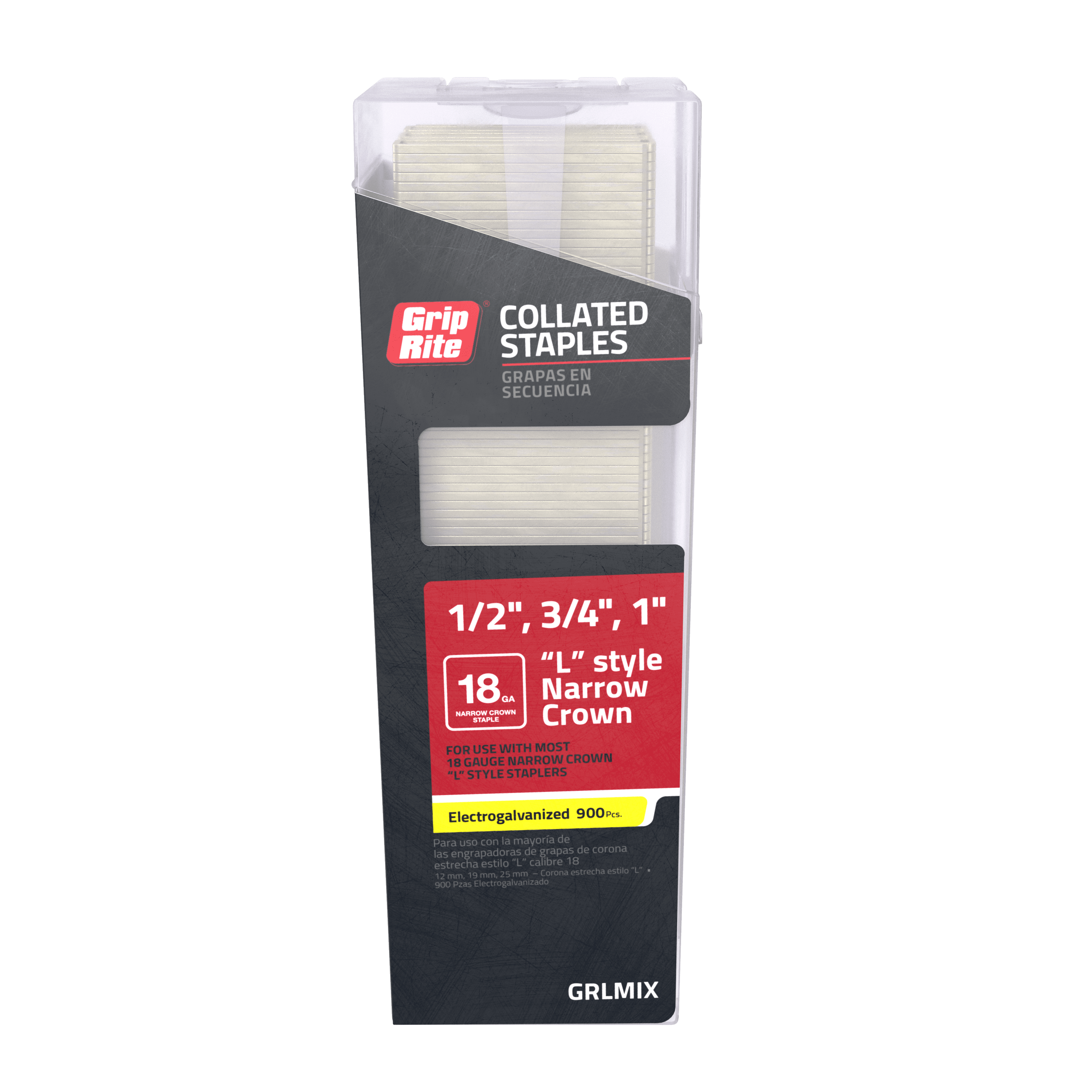 Grip-Rite Narrow Staple 18GA Mix Pack Galv 900CT