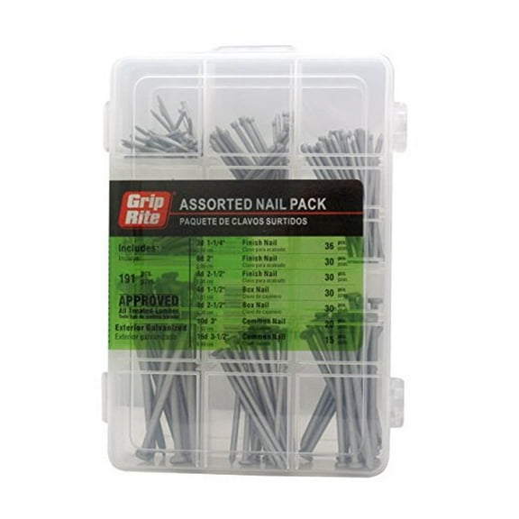 Grip Rite MPOC Exterior Gal Asssorted NailPK, 191PC