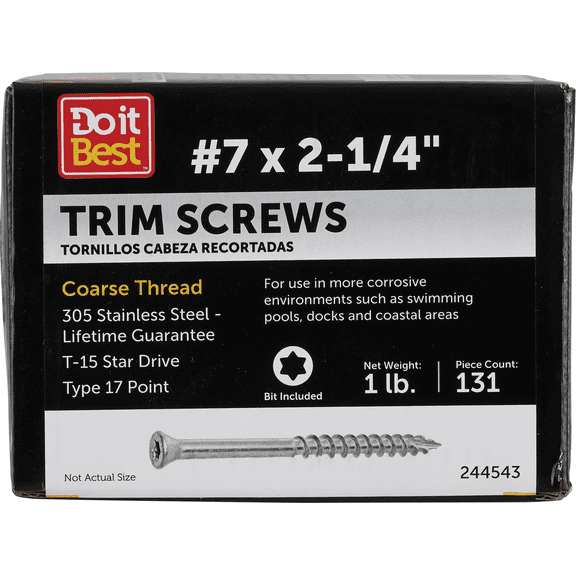 Grip-Rite Max Stainless Steel Deck Screws - Pack of 2