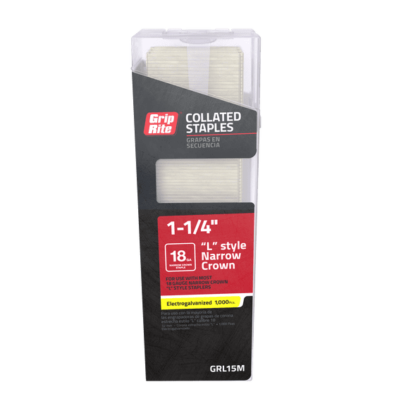 Grip-Rite Narrow Staple 18GA 1/4"X1-1/4" Galv 1M