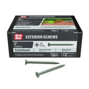 Grip-Rite PTN2S1 PG10 Polymer Coated #8 x 2" Coarse Thread Deck Screw, Gray, 1lb Box