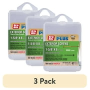 (3 pack) Grip-Rite PrimeGuard Plus #8 x 1-5/8 in. Gold Wood to Wood Deck Screw 67 CT