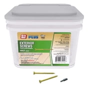 Grip-Rite PrimeSource Deck Screw Star Drive Rust Resistant - 25 Lb, #9 x 2-1/2 In, Gold   Construction & DIY Use, Standard Hardware Spec