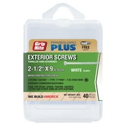 Grip-Rite PrimeGuard Plus #9 x 2-1/2 in. White Wood to Wood Deck Screw 40CT