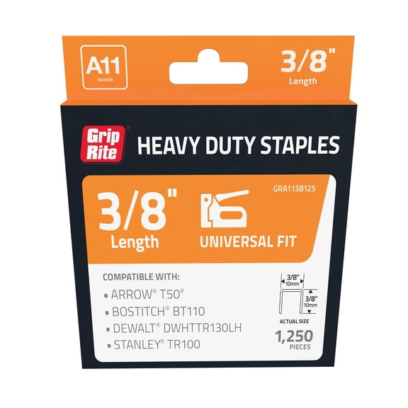 Grip-Rite RAP11 HT Staple EG 3/8"C 3/8"L 1.25M