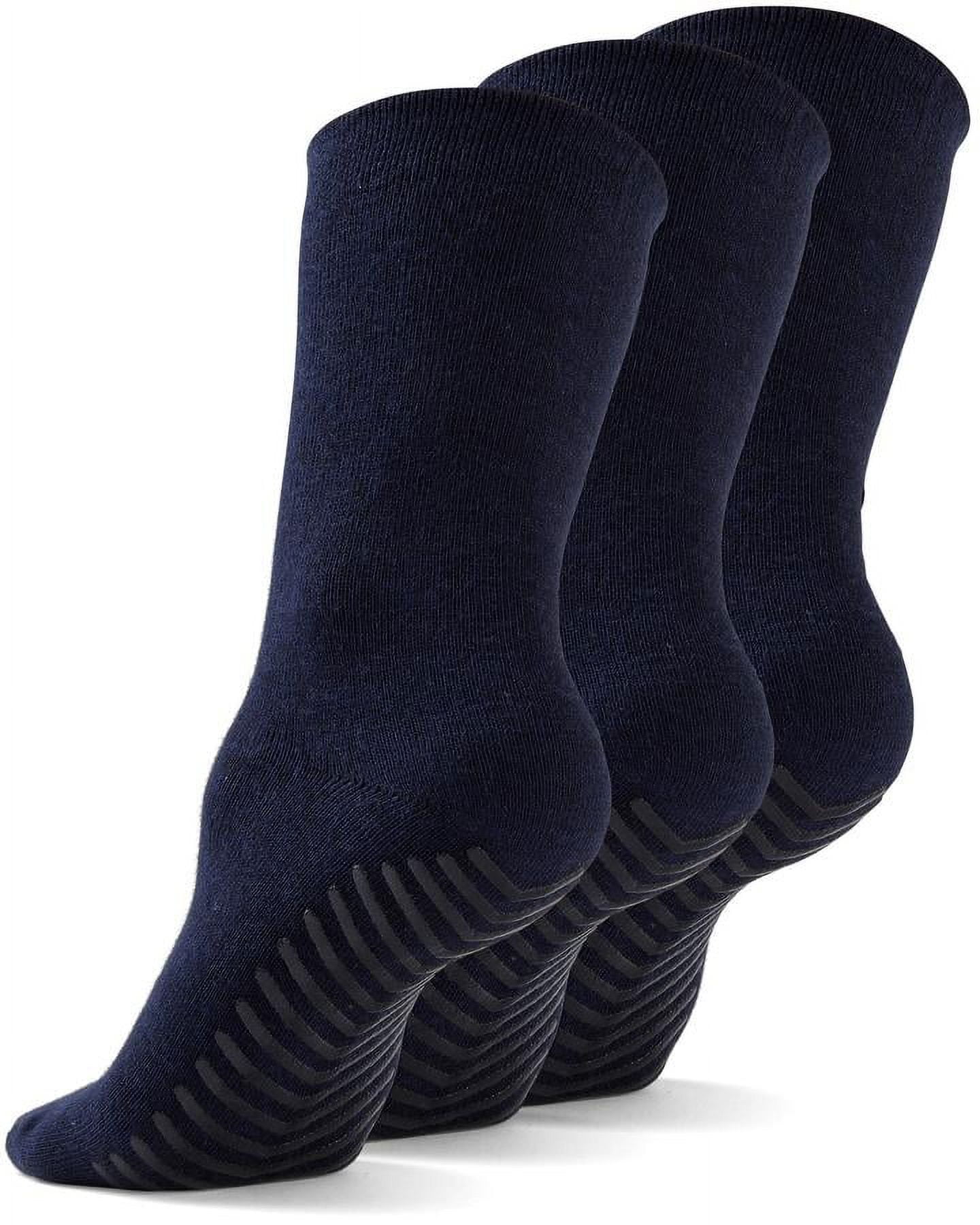 Novayard 6 Pairs Non Slip Grip Socks Yoga Pilates Hospital Socks Sticky  Grippers for Men Women 