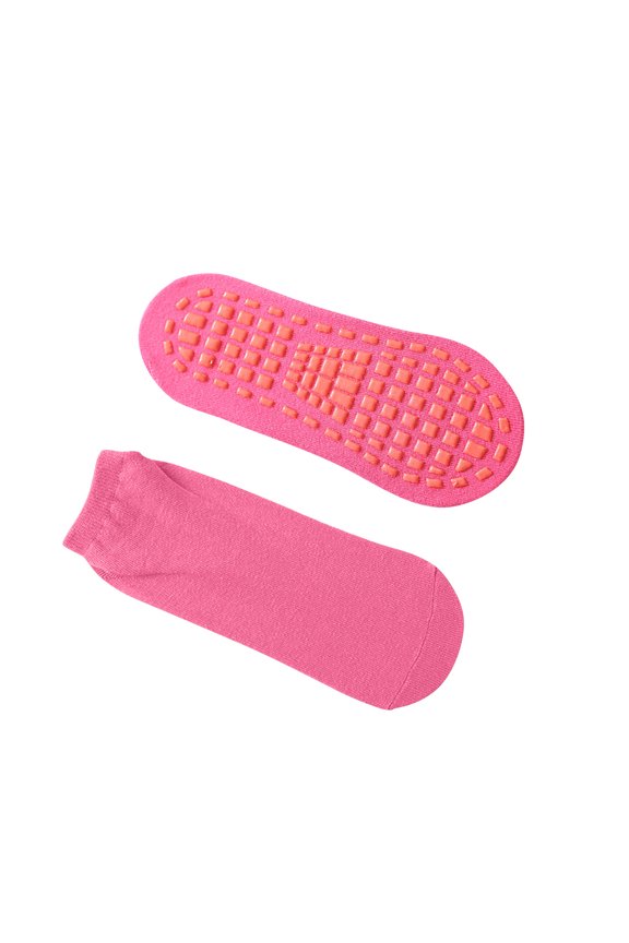 Grip Socks for Women & Men- Non Slip Grippy Sticky Anti Skid Slipper Socks for Yoga Pilates Trampoline Hospital, Hot Pink