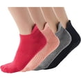 thumbnail image 1 of Grip Socks for Women Pilates Non Slip Socks Womens Pilates Socks with Grips for Women Grippers Socks No Slip Socks Women 4 Pairs 1, 1 of 6