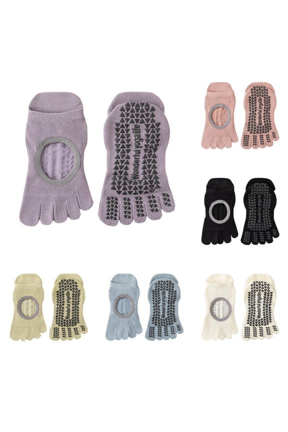 Grip Socks with Silicone Padding Toe Separator Yoga Workout Athletic Socks Arch Support Breathable Way of Wade Socks
