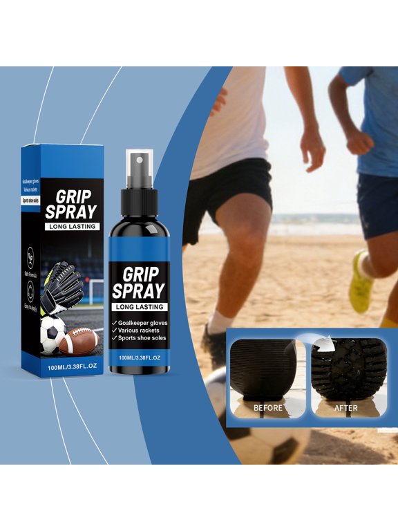 Grip Spray - Improved Version Basketball Shoes Soles Traction Enhancer,Multipurpose Anti-Slip Spray for Football,Baseball,Golf,Various Rackets - Stop Sweat, Non-Stick,Boost Control(1PC)