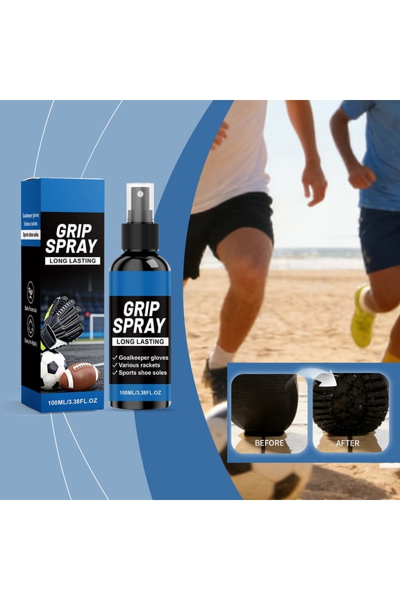 Grip Spray - Improved Version Basketball Shoes Soles Traction Enhancer,Multipurpose Anti-Slip Spray for Football,Baseball,Golf,Various Rackets - Stop Sweat, Non-Stick,Boost Control(1PC)