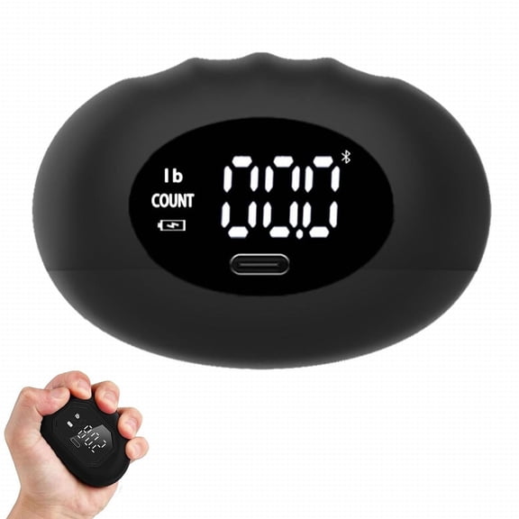 Grip Strength Tester,1PCS Digital Grip Strength Trainer,Up to 396lbs Hand Gripper Strengthener for Finger Grip Training(Black)