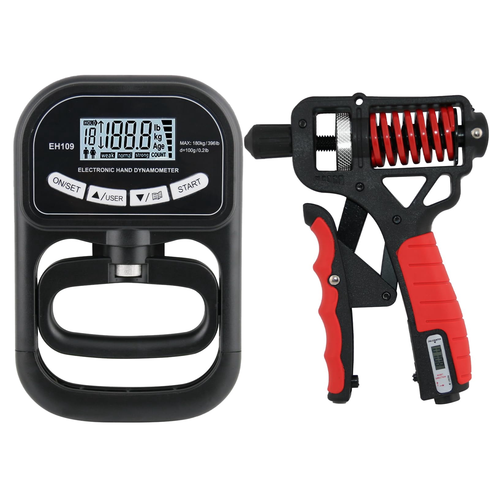 Strength Tester Grip Strength Tester And Trainer Set - Electronic Hand Dynamometer ...