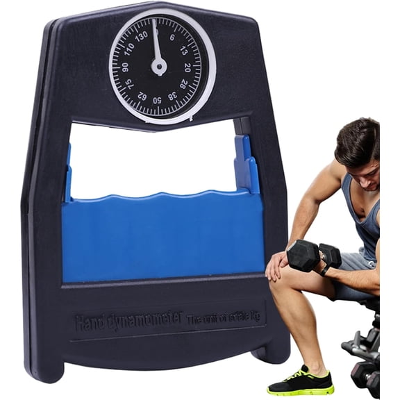 Grip Strength Tester, Hand Dynamometer for Forearm Strengthener, Handheld Exerciser for Finger Training, for Adults(blue)Qabc