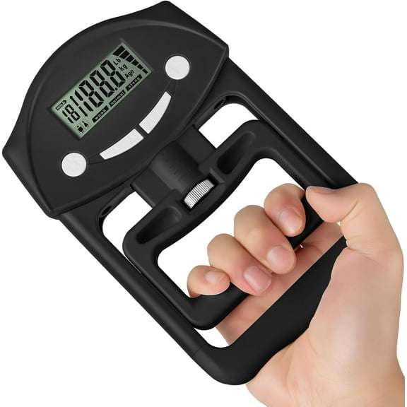 Grip Strength Tester,Hand Grip Dynamometer, Electronic Hand Grip Strength Tester Grip Strengthener Hand Exerciser Meter Digital Hand Grip Training Gauge 220 Lbs for Sports,School,Office and Home Use
