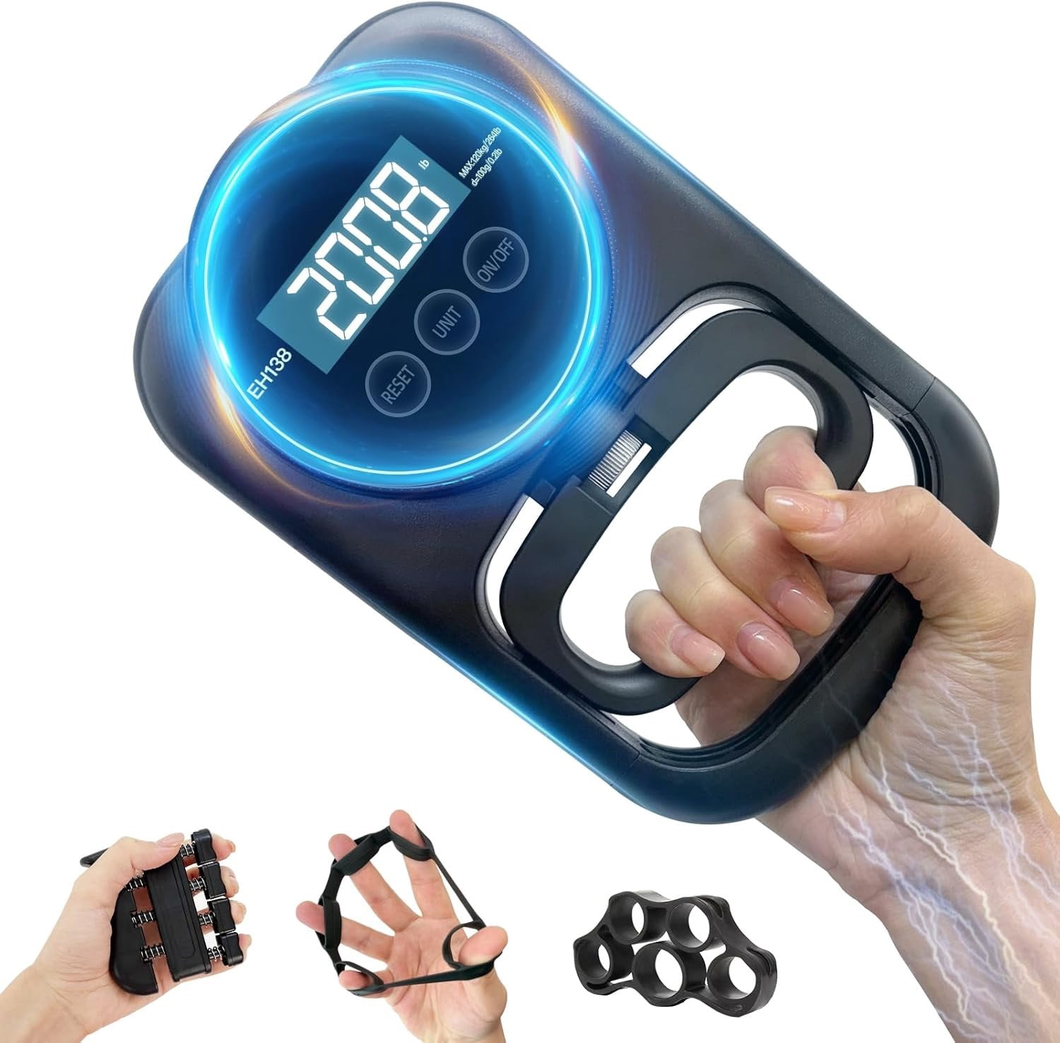 Grip Strength Tester Hand Gripper - Grip Strength Trainer Hand ...