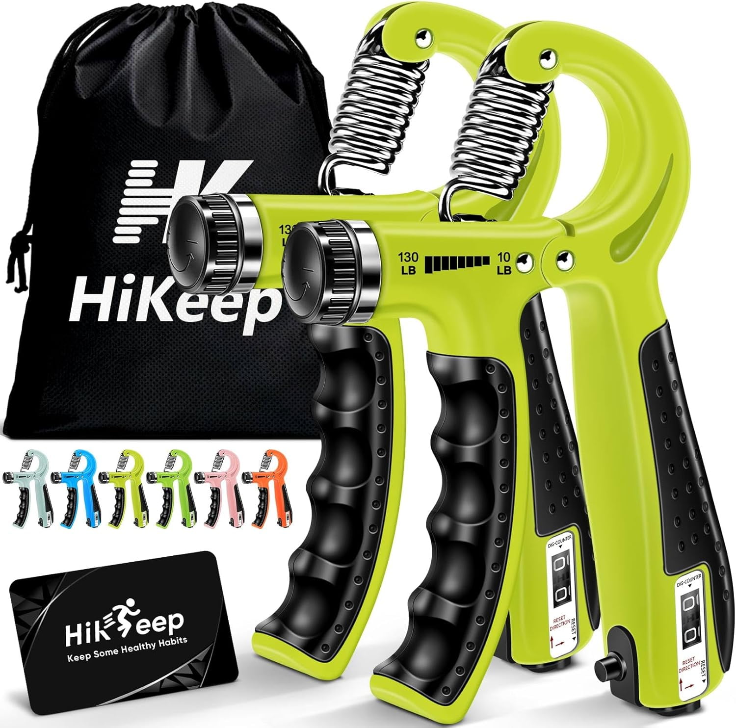 Grip Strength Trainer 2 Pack, Forearm Strengthener, Hand Gripper ...