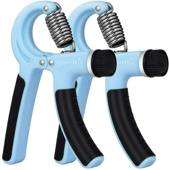 Grip Strength Trainer-2 Pack Hand Grip Strengthener Adjustable Resistance Range 20-90 lbs Non-Slip Hand Grip, Hand Gripper Exerciser, Wrist Strengthener for Forearm Grip Workout