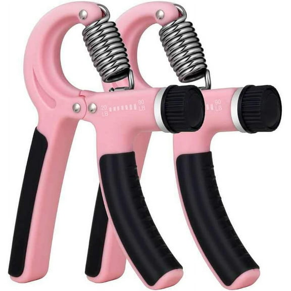 Grip Strength Trainer-2 Pack Hand Grip Strengthener Adjustable Resistance Range 20-90 lbs Non-Slip Hand Grip, Hand Gripper Exerciser, Wrist Strengthener for Forearm Grip Workout
