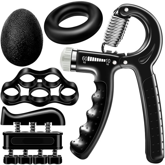 Grip Strength Trainer (5 Pack),Forearm Strengthener,Hand Strengthening Devices,Hand Exercisers for Strength,Finger Strengthener,Wrist Exerciser,Baseball Climbing Calisthenics Basketball