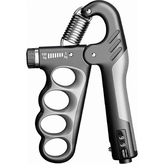 Grip Strength Trainer Forearm Strengthener with Smart Counter, 11-220 lbs Adjustable Non-Slip TPR Hand Gripper for Athletes Muscle Building (k)