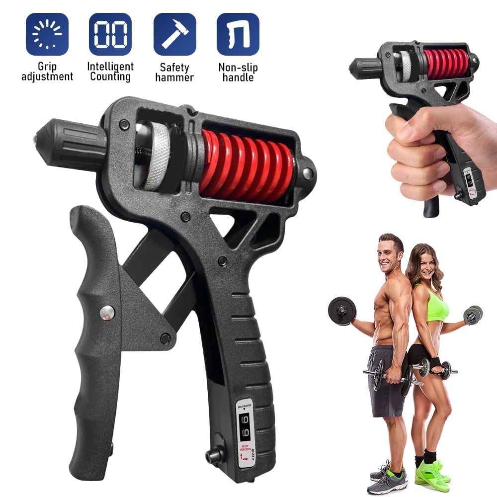 Basics Grip Strength Trainer, Kit Rinforzante Per Avambraccio, 5 Pezzi, Nero - Foto 8