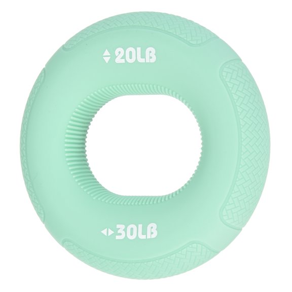 Grip Strength Trainer Rings, Silicone Hand Grip Strengthener Finger Exerciser Weave Circle 2.9" & 20-30LB & Turquoise -Fitting for (Muscle Training/Rock Climbing)