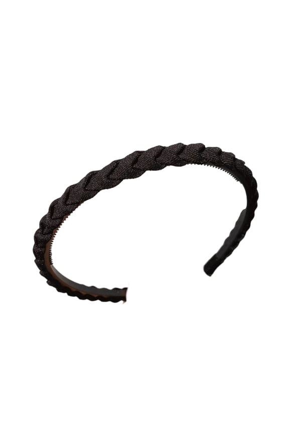 Grip Teeth Hairband For Skincare Makeup Soft Breathable Braided Design Hairhoop for Side Bangs Flyaways Taming Solution
