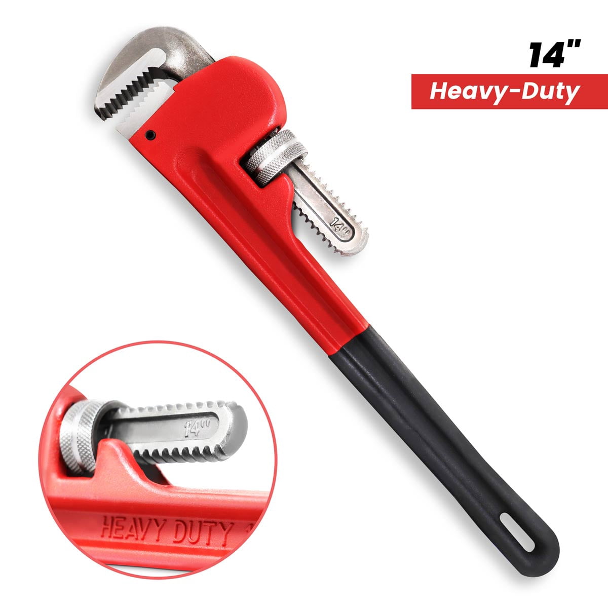 Grip Tight Tools 14 inch Heavy-Duty Pipe Wrench - Walmart.com