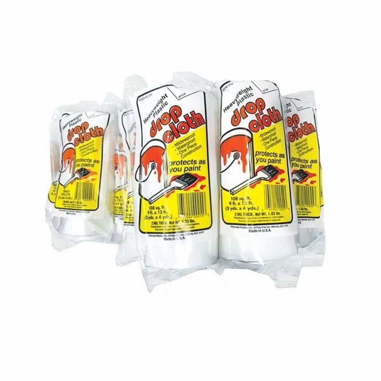 Reusable Drop Slips Grip Tight Tools DCL02 9 x 12 ft. 2 Mil Plastic Drop Cloth - Walmart.com