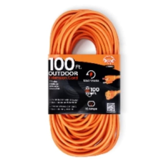 Grip Tight Tools ECP100O 100 ft. 16-3 SJT Outdoor Extension Cord, Orange