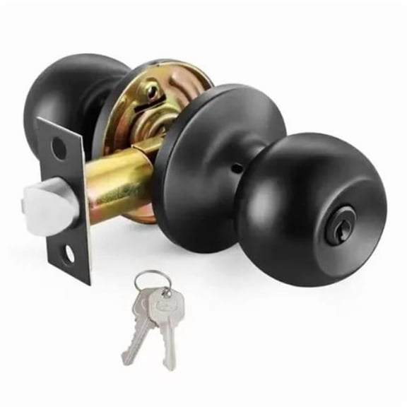 Grip Tight Tools EL01BL Entry Lock Ball Handle, Matte Black