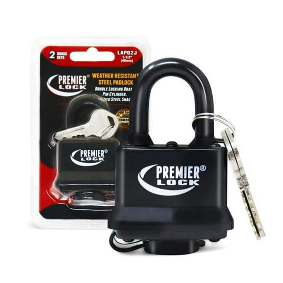 Grip Tight Tools LAP02J 1.5 in. Laminated Fully Black Jacketed Padlocks