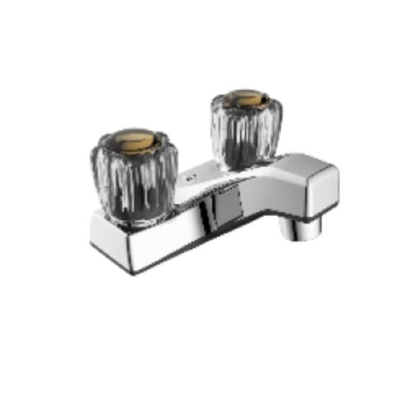 Plumb Tech Non-Metallic 2 Handle Lavatory Faucet Chrome 1.2 GPM