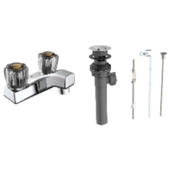 Plumb Tech Non-Metallic Lavatory Faucet with Plastic Pop-Up