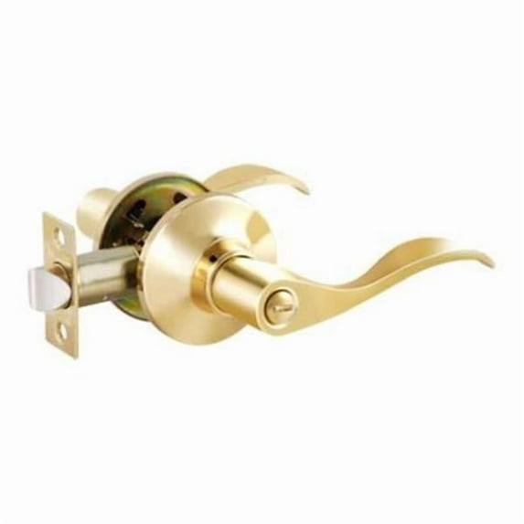Premier Lock Wave Privacy Lever Brass Plated