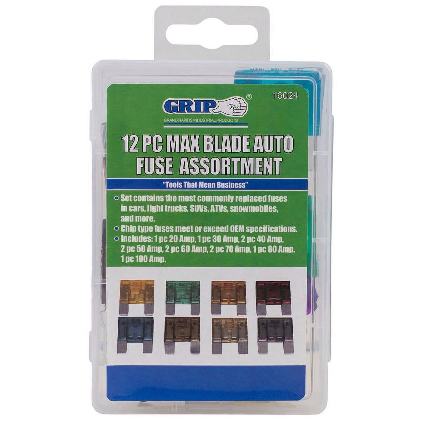 Grip Tools 16024 Maxi Type Blade Fuse Kit 12 Pcs. - Walmart.com