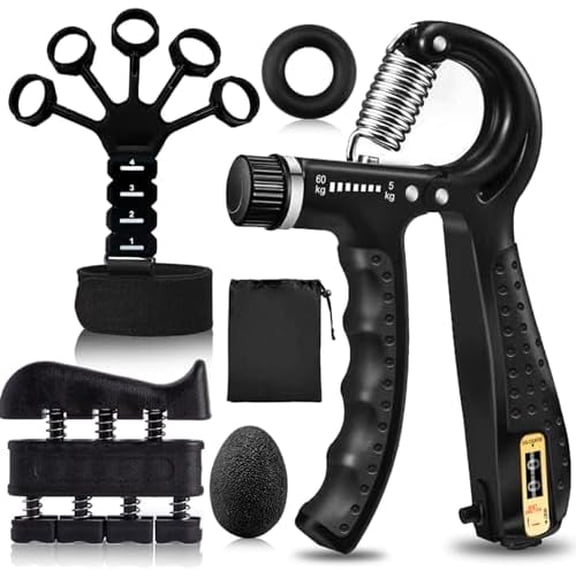 Grip Trainers, Including Forearm Strengtheners, Finger Trainers, Mechanical Counting Grips, Grip Balls, Hand Grippers, Strengthening Devices for Strength Training, Grip Improvement and Hand Exercises