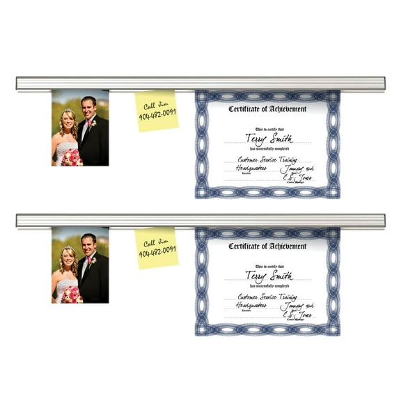 Grip-a-Strip Display Rail, 9 Inch, Satin, Medium Size, Pack of 2