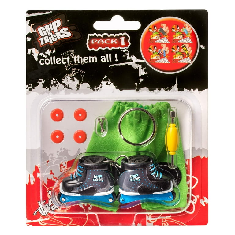 Grip & Tricks Finger Roller Mini Inline Skates, Freestyle Pack