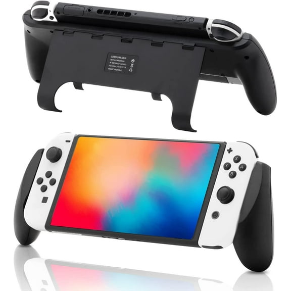 Grip for Switch OLED,Handheld Grip with Stand and Game Card Slots for Switch OLED,Comfortable & Ergonomic