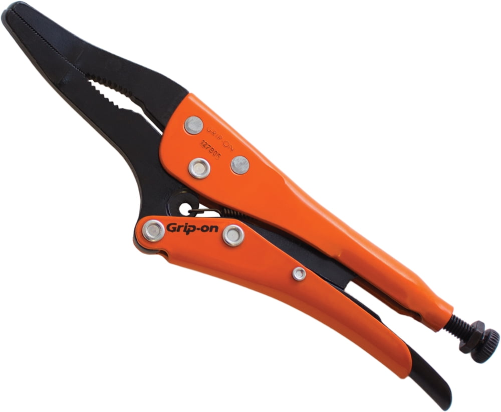 Grip-on GR127B06 Universal Locking 35-Degree Angled Long Nose Pliers - 6-Inch