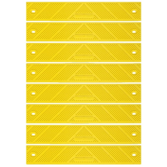 GripStrip Extension Stair Treads L 12”x W 2” Screw Down Strip, No Adhesive All Weather Non-Slip, Plastic Safety Stair Strips Increase Safety on Slippery Stairs - Screws Included (8 Pack) (Yellow)