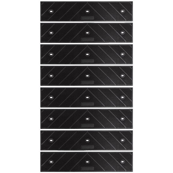 GripStrip Stair Treads for Wooden Steps, Non Slip Stair Grips for Outdoor or Indoor Use, Screw Down | Weather Resistant | Anti Slip Step Treads for Safety - Black, 8 Pack, 15"x3.25"