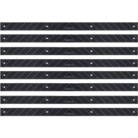 GripStrips Anti-Slip Treads - 8 Pack, Black (32" x 2") - Outdoor Non-Slip Tread Strips - Waterproof Safety Traction Strips for Stairs, Ramps, Composite, Ladders, Wood, Concrete, Metal