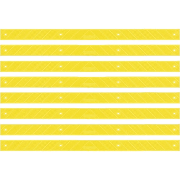 GripStrips Anti-Slip Treads - 8 Pack, Hi Viz Yellow (32" x 2") - Outdoor Non-Slip Tread Strips - Waterproof Safety Traction Strips for Stairs, Ramps, Composite, Ladders, Wood, Concrete, Metal